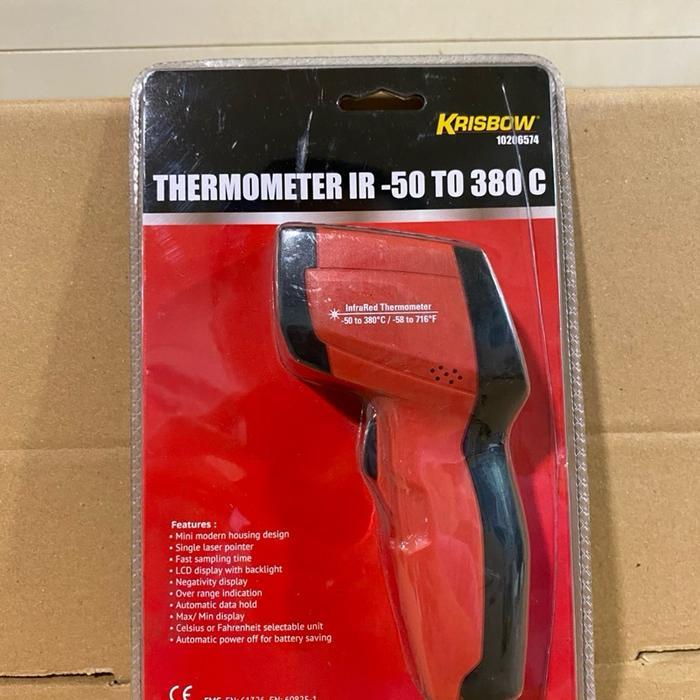 THERMOGUN INFRARED KRISBOW IR -50 to 380C 10206574 TERMOGUN TERMOMETER