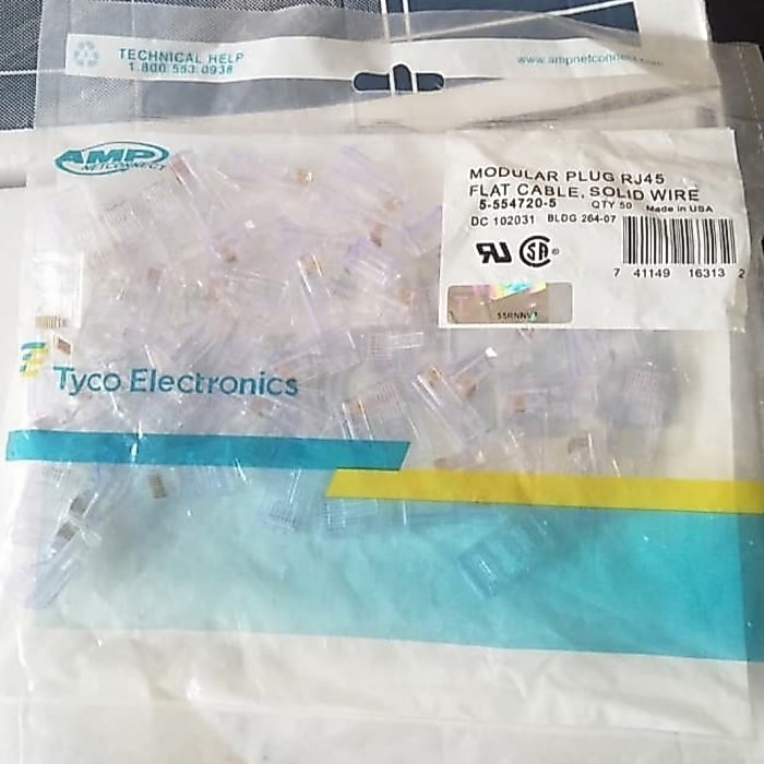 Connector Rj45 AMP / Konektor Rj45 AMP - AMP Cat5e