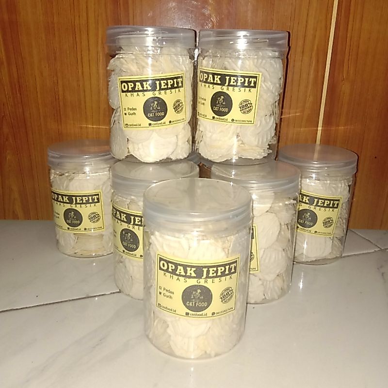 Opak jepit khas gresik toples 1300ml | toples 750ml | opak ketan | opak koin