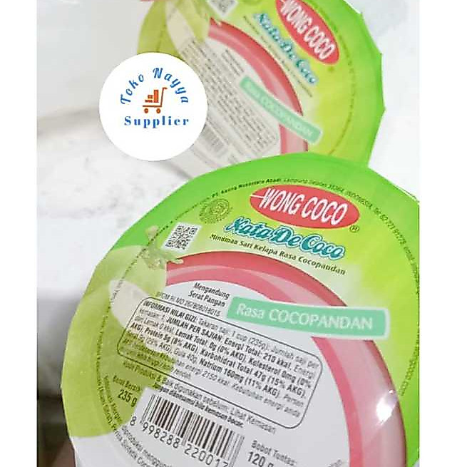 Nata De Coco Wong Coco Gelas Cup 220 gr