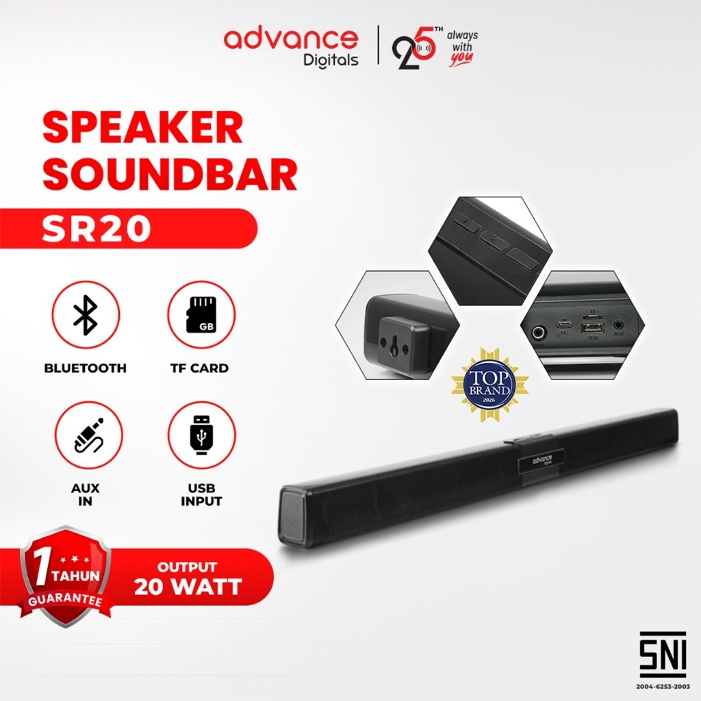 Advance Speaker Soundbar TV Bluetooth Portable Bass Stereo Original SR-11 SR-20 Home Theater