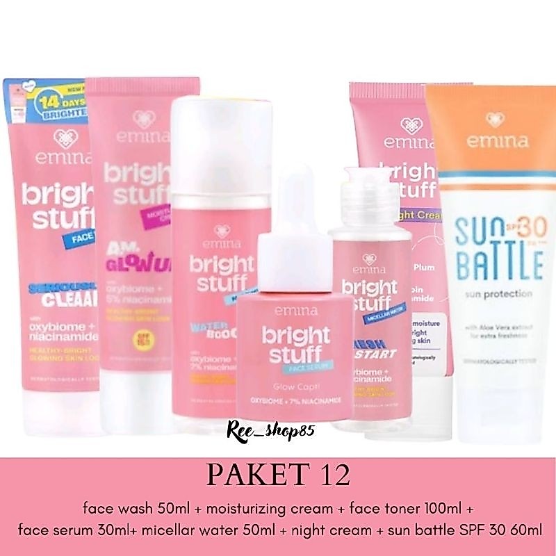 Emina Bright Stuff Series 1 Paket Lengkap | Skincare Emina 1 Paket