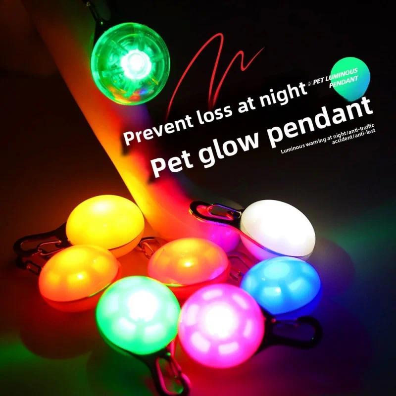 LED Pet Tag to Prevent Loss at Night - Glowing Safety Pent, Waterproof & Adjustable, for Dog Cat Vis
