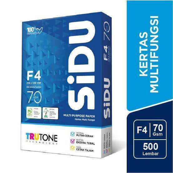 Kertas Hvs Sidu F4 70 gram Kertas Photo Copy - Sidu F4 75