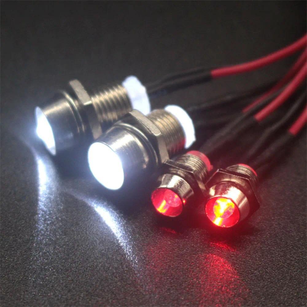Durable 1/8 1/10 1/12 RC LED Light Kit Drift Car Crawler Headlamps Easy to tall Taillight for HSP HP
