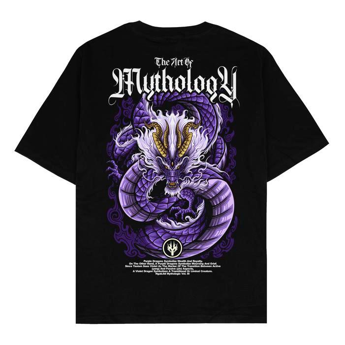 (Gratis Stiker) Ngab Kaos Baju Distro Sablon Glow In The Dark The Art Of Mythologyc V.3 Unisex Hitam