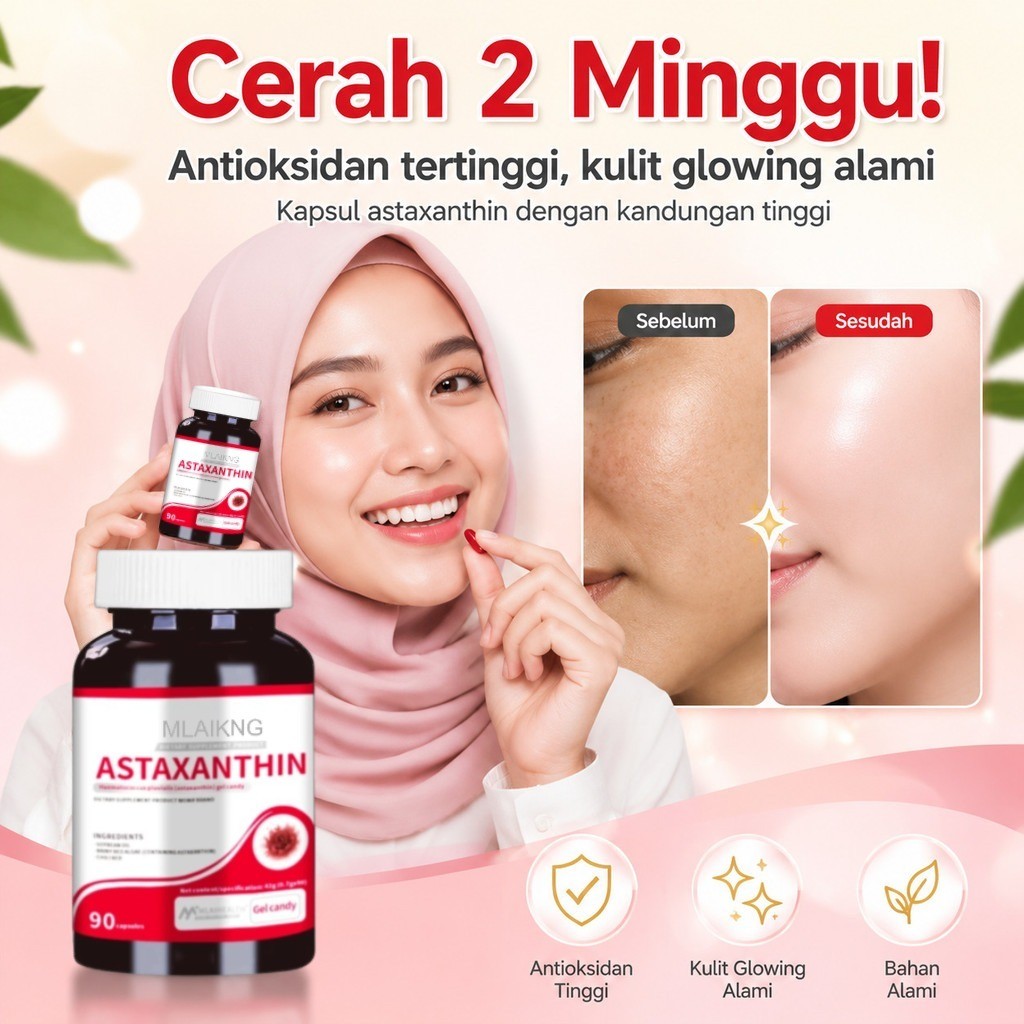 [Wajib Dimiliki Oleh Wanita]Kapsul Astaxanthin Dengan Kandungan Tinggi/Astaxanthin /Kapsul Kolagen A