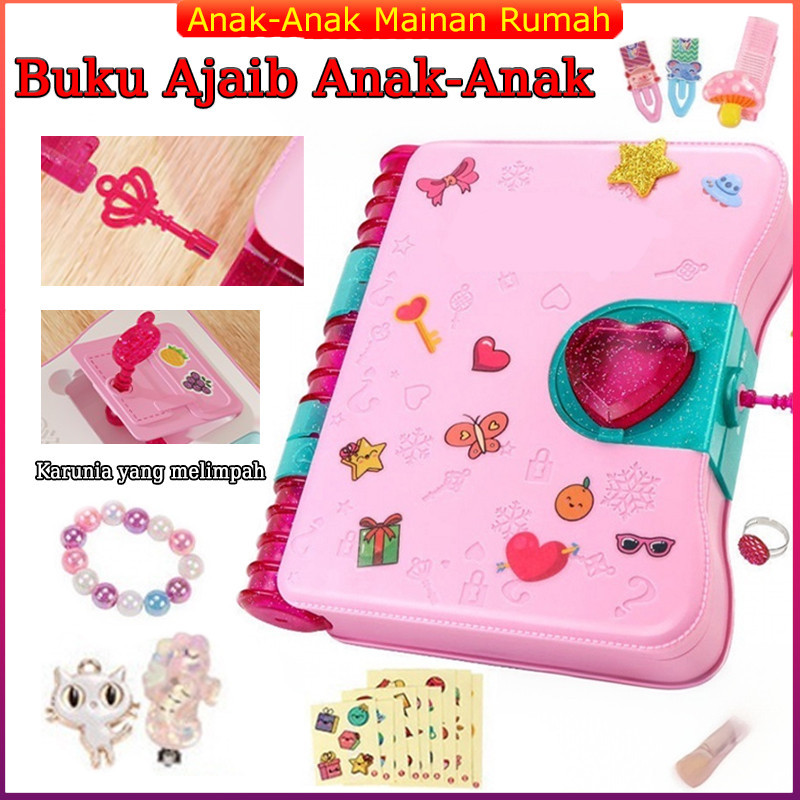 [Local Delivery ]Mainan Surprise Treasure Magic Book Mainan Hadiah Anak-anak Agenda Notebook Aksesor