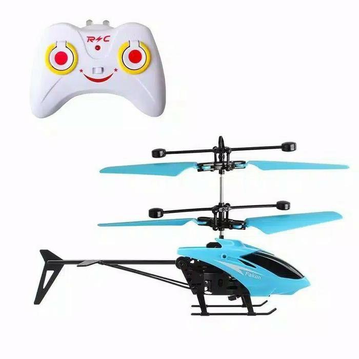 mainan helikopter remot control - Biru