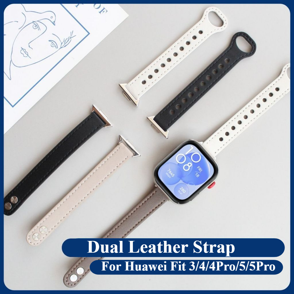 Dual Leather Strap For Huawei Fit 3 Huawei Fit 4  Huawei Fit 4 Pro Huawei Fit 5 Huawei Fit 5 Pro
