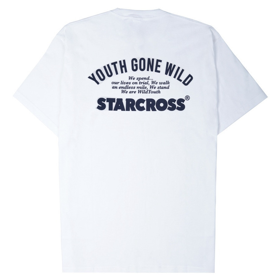 STARCROSS Kaos Pria - TAGLINE - White Original 100% Katun