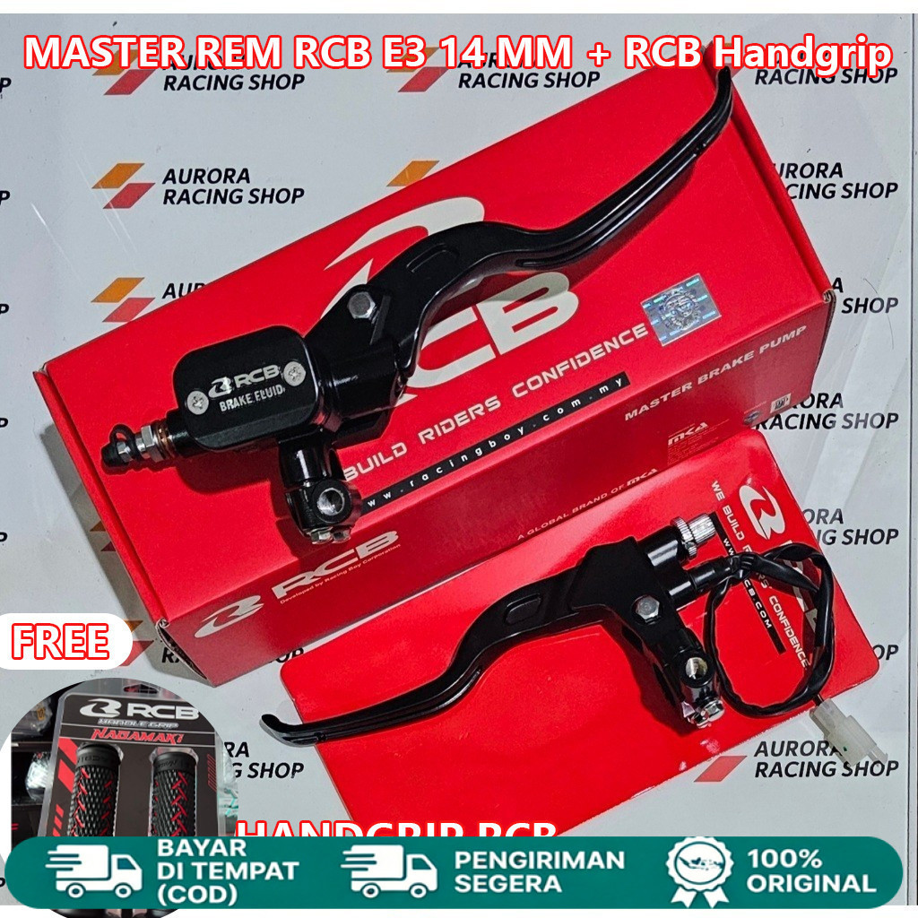 MASTER REM RCB E3 14 MM + RCB Handgrip & HANDLE RCB E2 REM / KOPLING ORIGINAL BLACK / SILVER