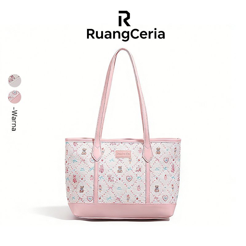 Tas Kuliah Wanita Tas Besar Tas Bahu Korea Lucu Tote Bag Kuliah