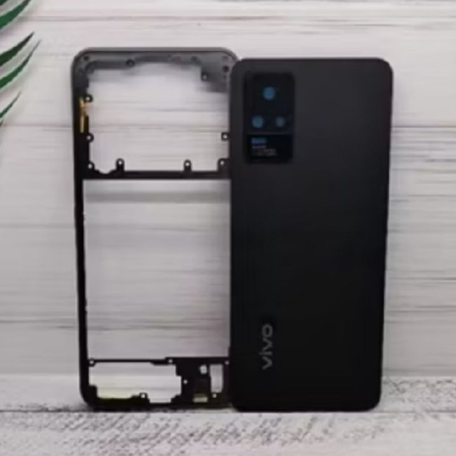 Kesing Housing Casing Vivo V21 4G  V21e Bezel + Backdoor + Lensa Camera