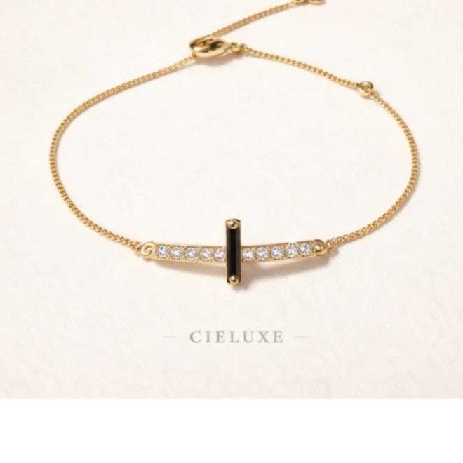 CIELUXE_135Noi bar adjustable bracelet|gelang serut wanita Adjustable [perhiasan imitasi lapis emas]
