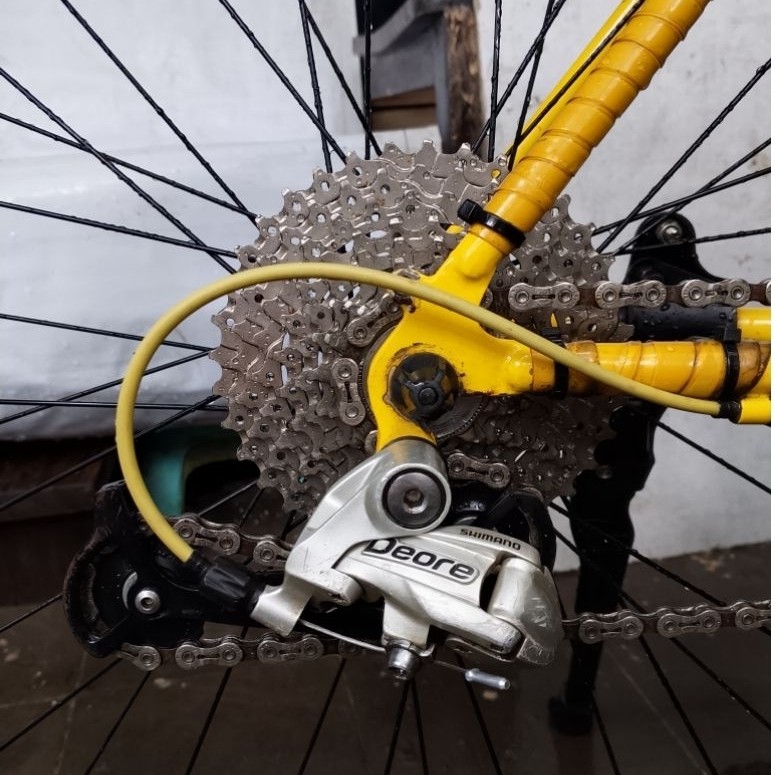 RD Shimano Deore 9 Speed M531 via Japan Silver Bekas Original – Fungsi Normal Siap Pakai