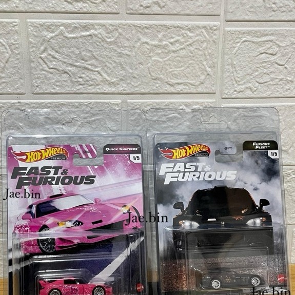 [READY] Hotwheels Premium Fast & Furious Honda S2000 Pink Hitam Suki Bundling 2 Pcs Card Mulus