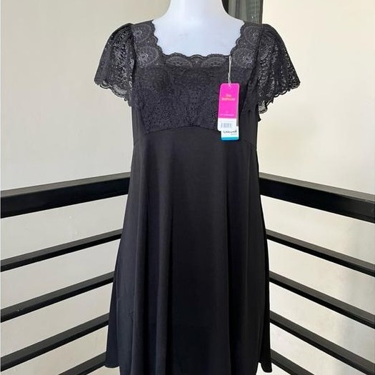 THE BRAHOUSE LINGERIE DRESS SIZE L DRESS LENGAN LACE CANTIK BAJU RUMAH ADEM MULUS 1575N