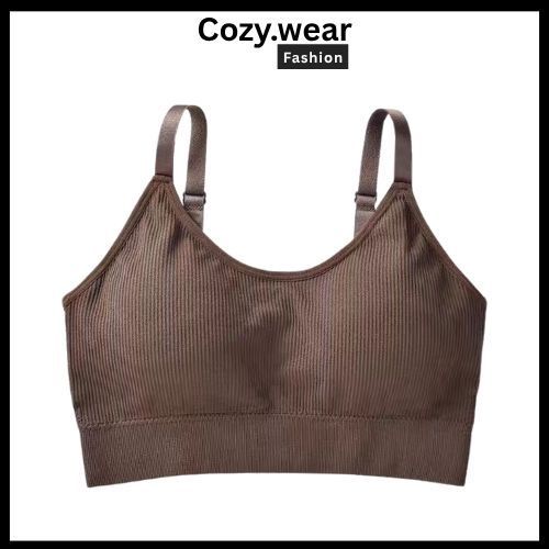 Cozy Wear Fashion Sport Bra Olahraga Pakaian Dalam Wanita Tanpa Kawat Sport Yoga Gym Lari Wanita BR4