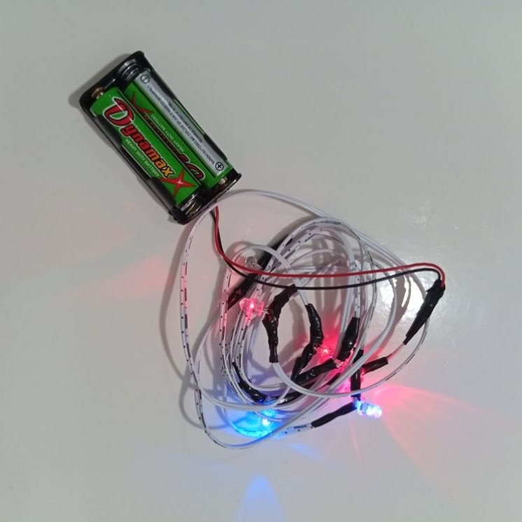 Lampu layangan layang layang kedip disco panjang 2 meter  1 led baterai AA