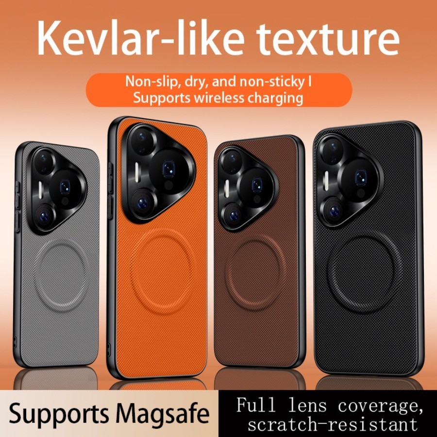 Casing untuk Huawei Pura 80 Ultra Pura70Ultra Casing Magnet N52 Bawaan Kulit Terasa Anti Gores Casin