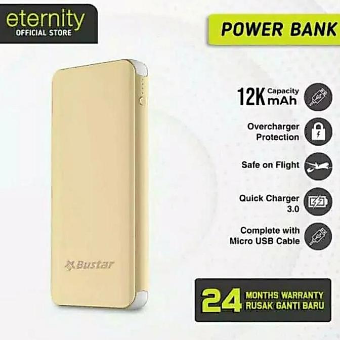 TERBARU Powerbank Eternity Bustar 12000mAh Quick Charge Original BISA GRAB