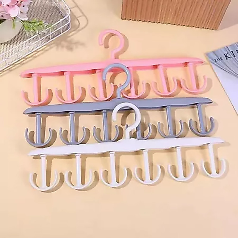 6 Cabang Hanger Gantungan Dasi Topi Tas Ikat Pinggang Jemuran Walking Closet Laundry Room