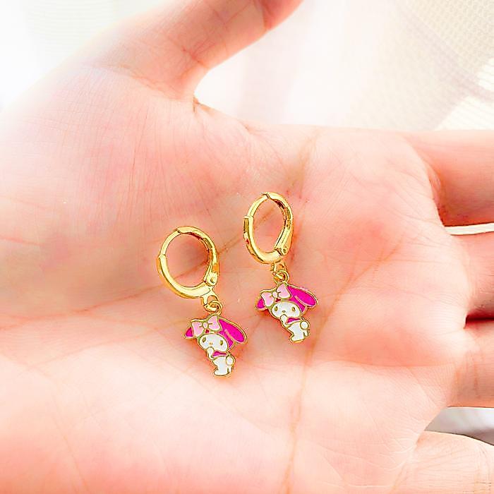 Anting Anak Giwang Anak Kelinci Pita Pink Xuping Populer