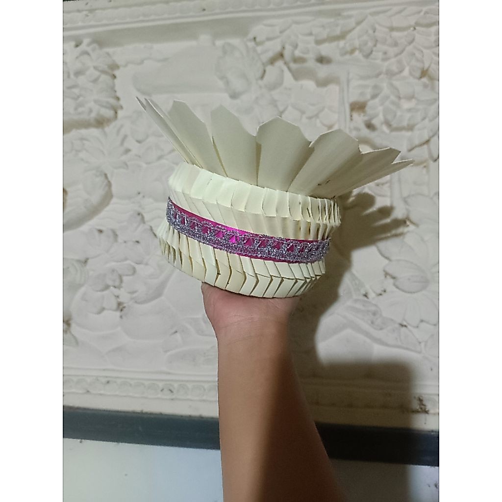 canang gebogan mini,canang thailand, ukuran kurang lebih 13cm, bahan ental