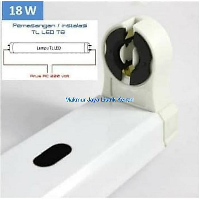 "New" Kap Lampu TL LED T8 120cm / 60cm Housing Tube Rumah TL 120 cm / 60 cm