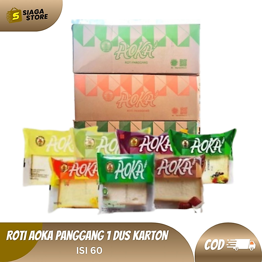 Roti Aoka 1 DUS KARTON Aneka Rasa Roti Dengan Selai