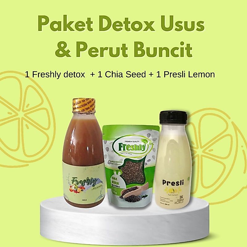 Detox Usus Perut Paket Detox Usus dan Perut Buncit dengan Lemon Chia Seed dan Minuman Detox Paket De