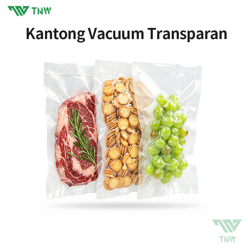 TNW Plastik Vacuum Sealer 40PCS Emboss Vacuum Makanan Polos 20x25cm Food Grade