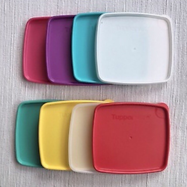 sale! Tutup Tupperware Square Round / Seal Square Round Jadul