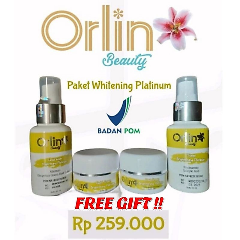 miffglow - Orlin Beauty paket Whitening platinum orlin beauty paket whitening brightening platinum o