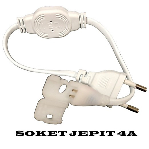 SOKET 4A LAMPU SELANG LED 5050 220V COLOKAN/KONEKTOR LAMPU SELANG