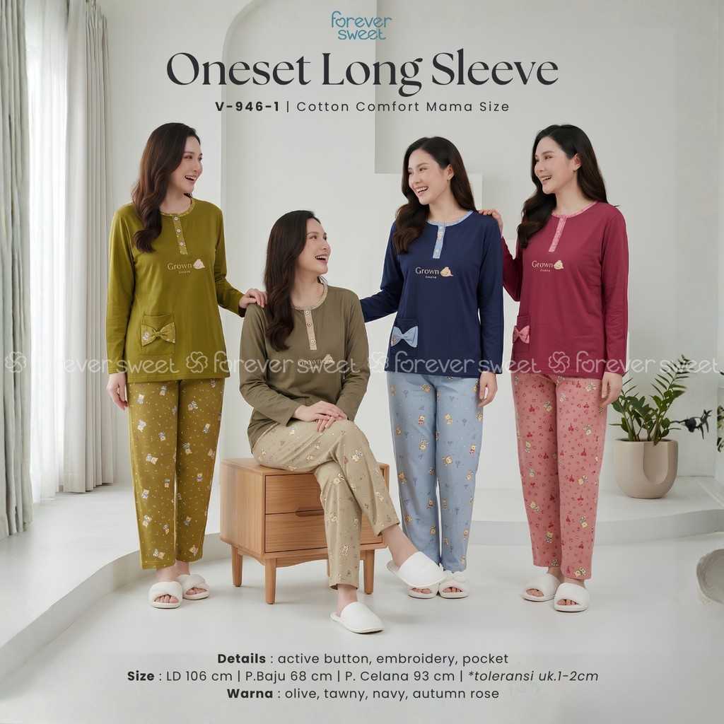 Baby Doll Setelan Panjang Panjang Mama Size Forever Sweet