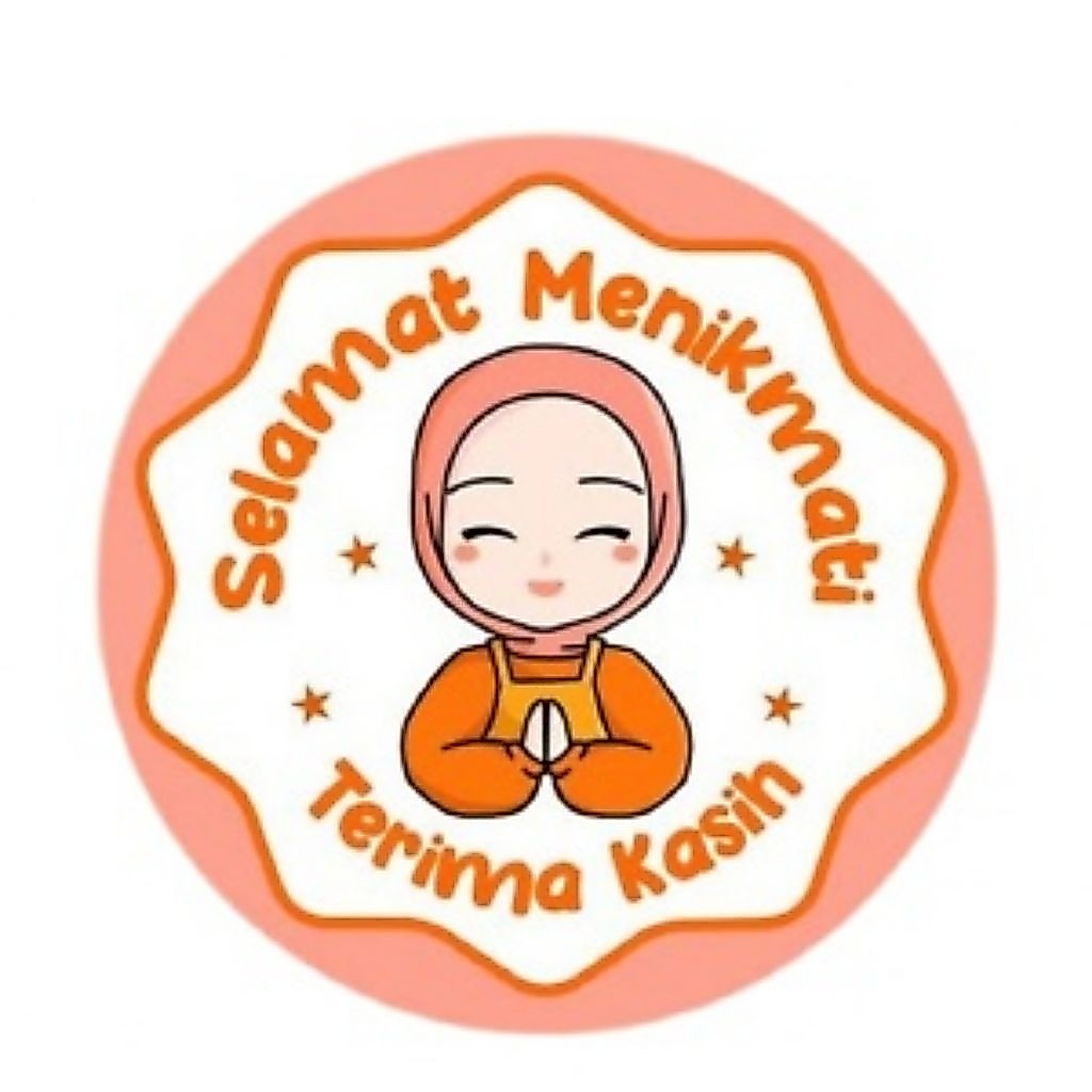 stiker selamat menikmati / stiker roll selamat menikmati isi ± 500 pcs