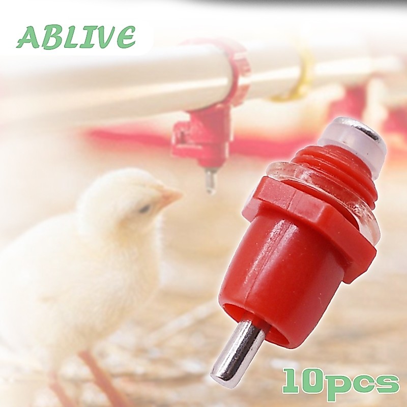 Isi 10 Nepel Minum Ayam / Alat Minum Ayam Otomatis / Tempat Minum Ayam Petelur Untuk Peternakan Hewa