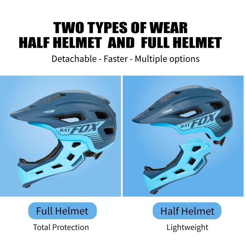 BATFOX ild Bicycle helmet mtb Detaable kids full face helmet for ildren motorcycle casco bicicleta m