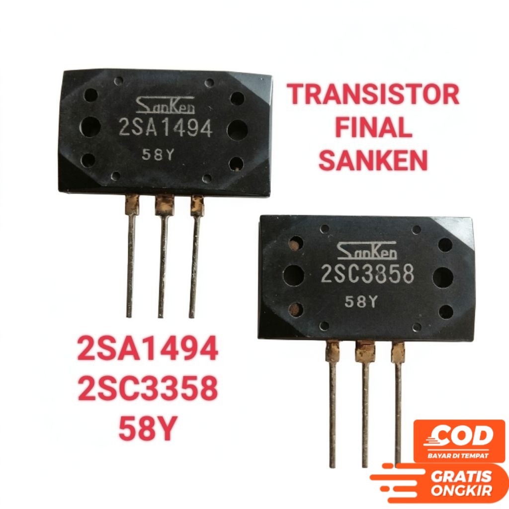 Sepasang Transistor Sanken 2SA1494 & 2SC3358 A1494 C3358 - Transistor Power Amplifier