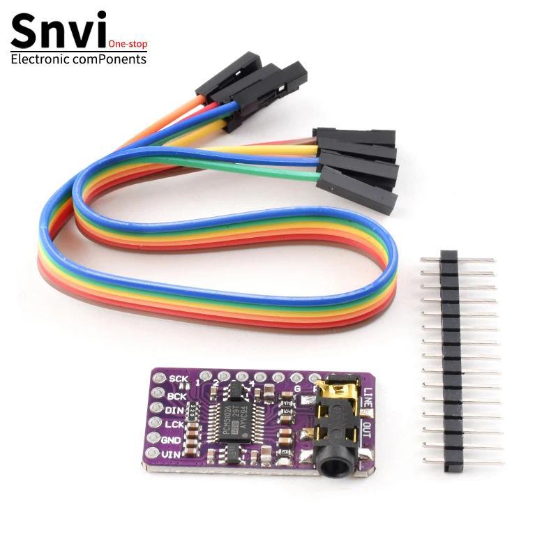 Modul Pemutar I2S Snvi Interface PCM5102A GY-PCM5102 Untuk Raspberry Pi, Papan Format pHAT, Papan Au