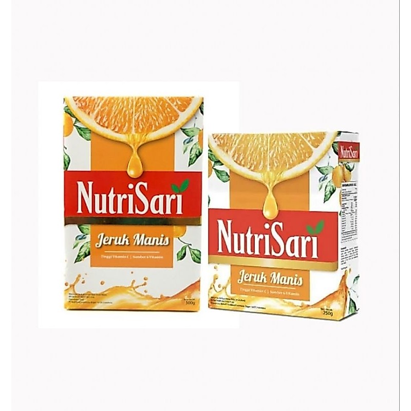 Nutrisari Jeruk Manis kemasan kotak 250gr / 500gr