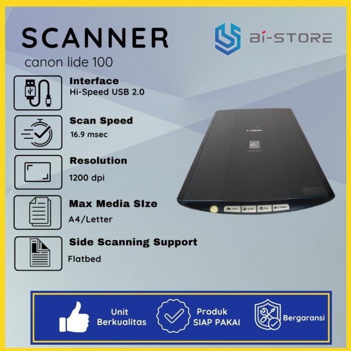 [LM] Scanner Canon CanoScan Lide 100 Untuk A4 Siap Pakai Fungsi Normal