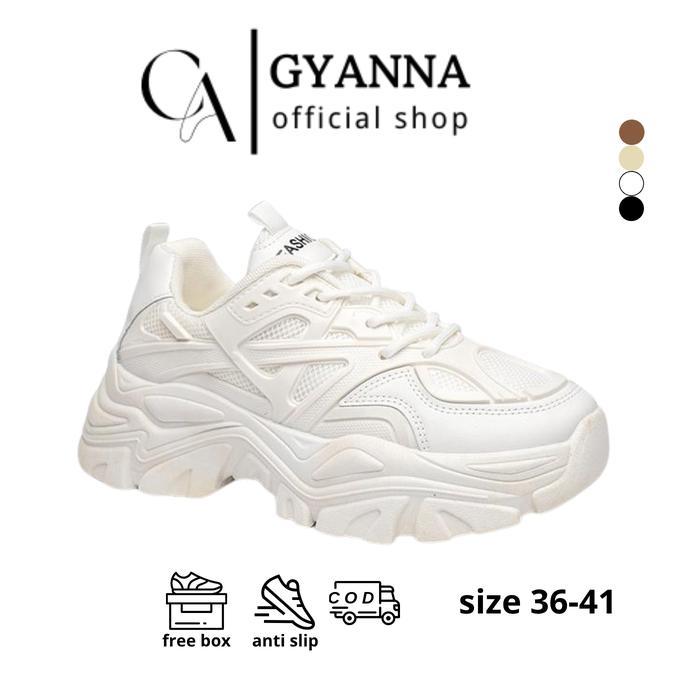 GYANNA Sepatu Wedges Wanita Korea Asli Import G6611 - KHAKI, 36