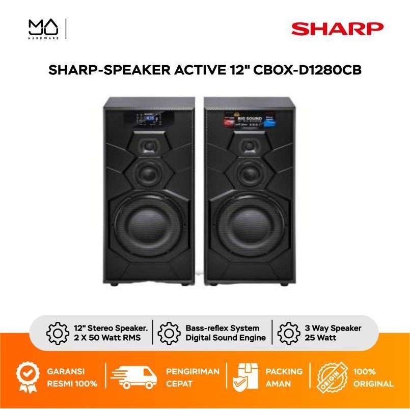 SHARP SPEAKER AKTIF BLUETOOTH 12 INCH CBOX-D1280CB