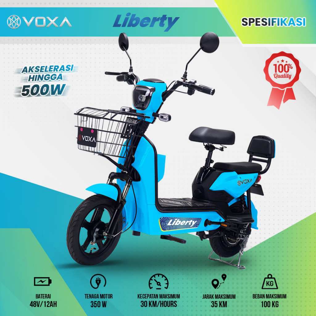 GP VOXA sepeda listrik LIBERTY DAN LIBERTY STAR motor 350WATT Dewasa anak murah terbaru
