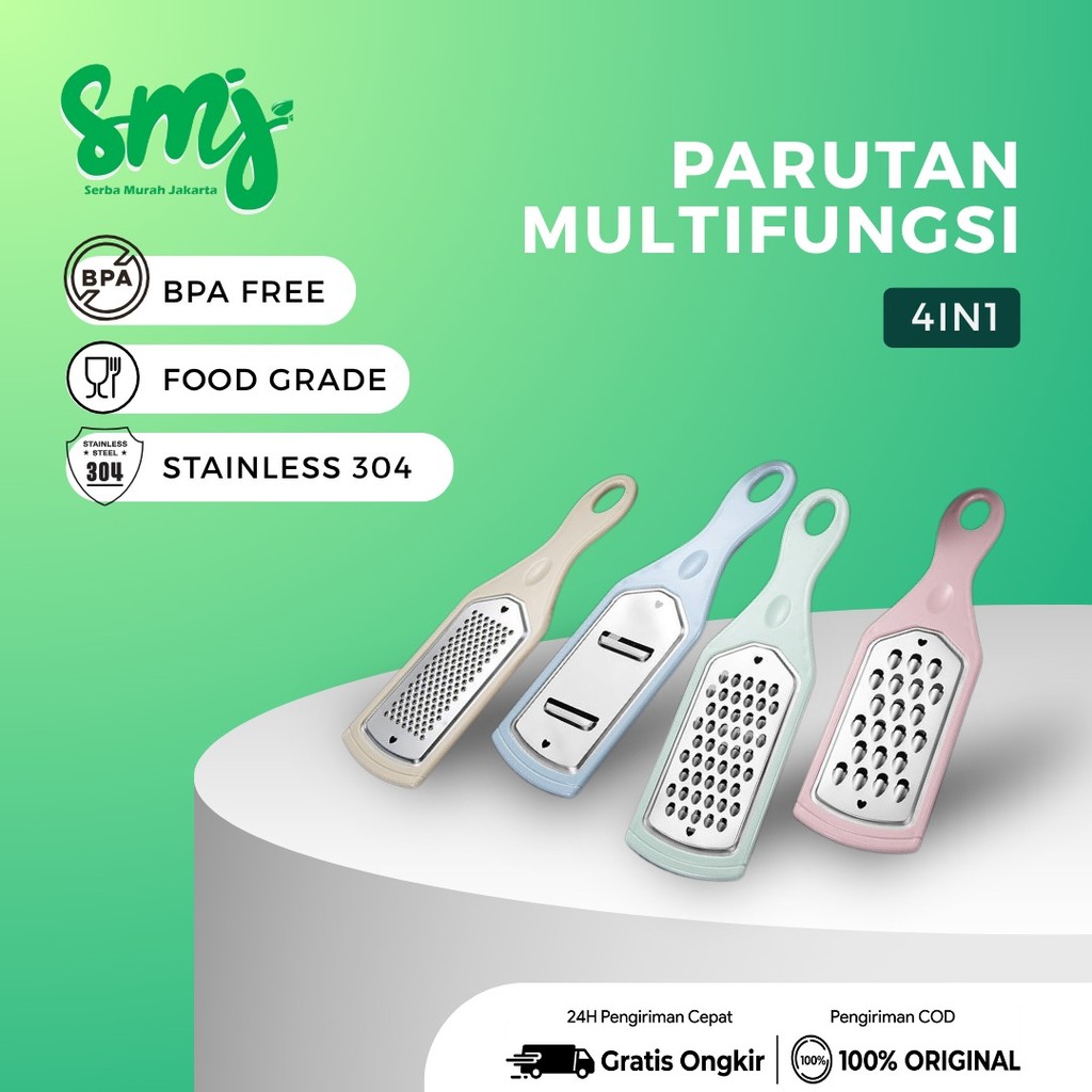Parutan Set 4 pcs Parutan Wortel Keju Stainless Food Grade