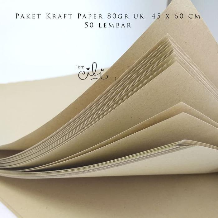 kertas bungkus coklat 45x60 cm / kraft untuk jne