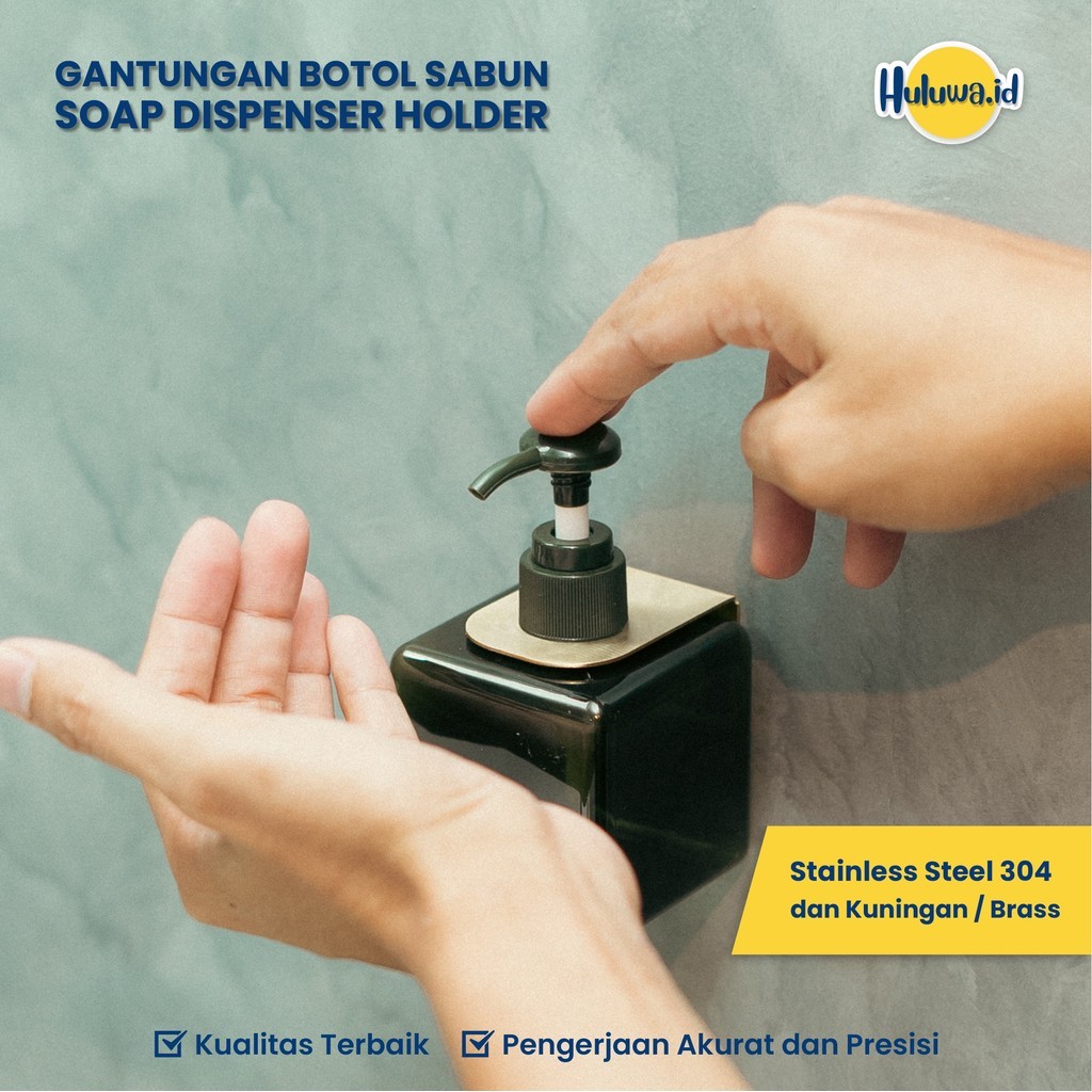 Gantungan Botol Sabun / Soap Dispenser Holder Stainless / Kuningan